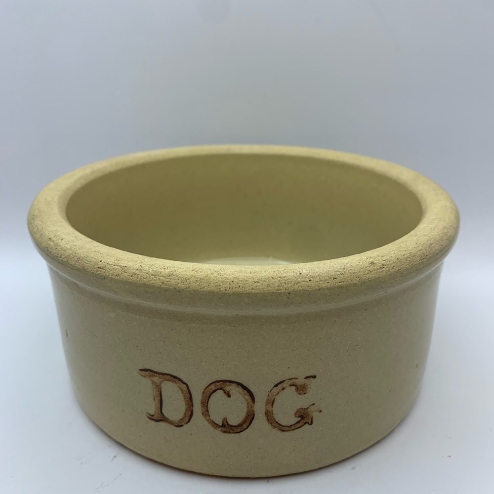 Vintage Collectible Robinson Ransbottom Roseville Ohio Pottery Dog Bowl Dish